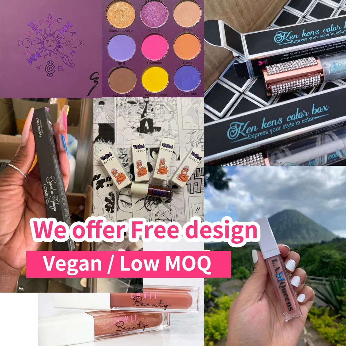 Low Moq Popular Customizes Hair Glitter High-pigment Vegan Lip Make up Make up Private Label Body Glitter