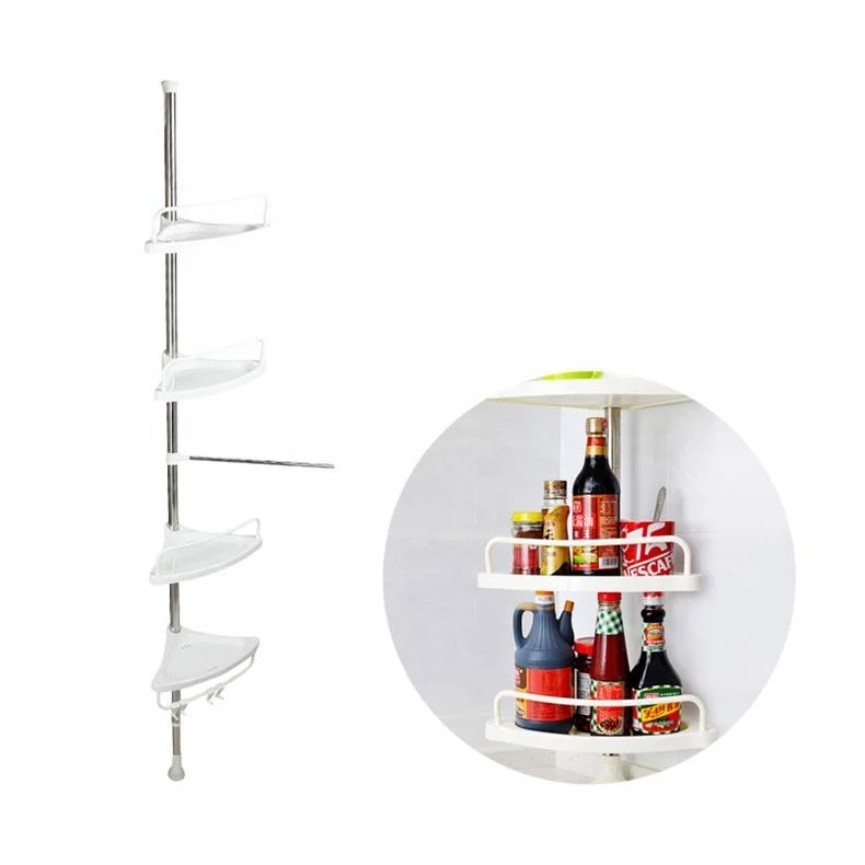 
Wholesale Manufacturer High Quality Stainless Steel Four Tiers Telescopic Shower Shelf 