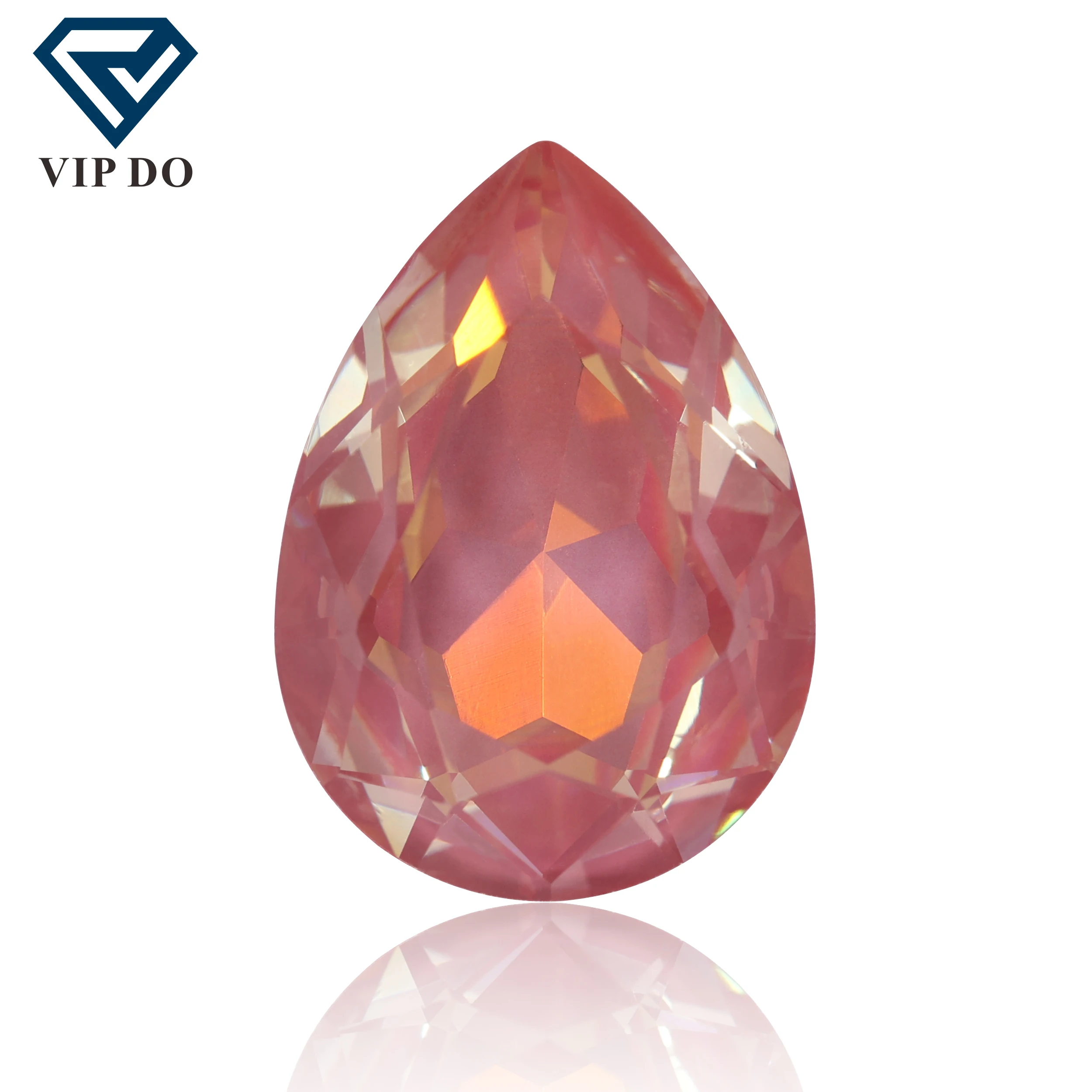 High quality pear cut K9 Glass Crystal Clothes Accessories DIY Shoe Bag Nail Pile Diamond Rhinestone Peach Fairy series