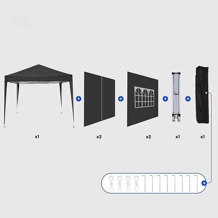 Factory direct outdoor intubation 3 * 3PE tent gazebo outdoor sunshade canopy Oxford cloth