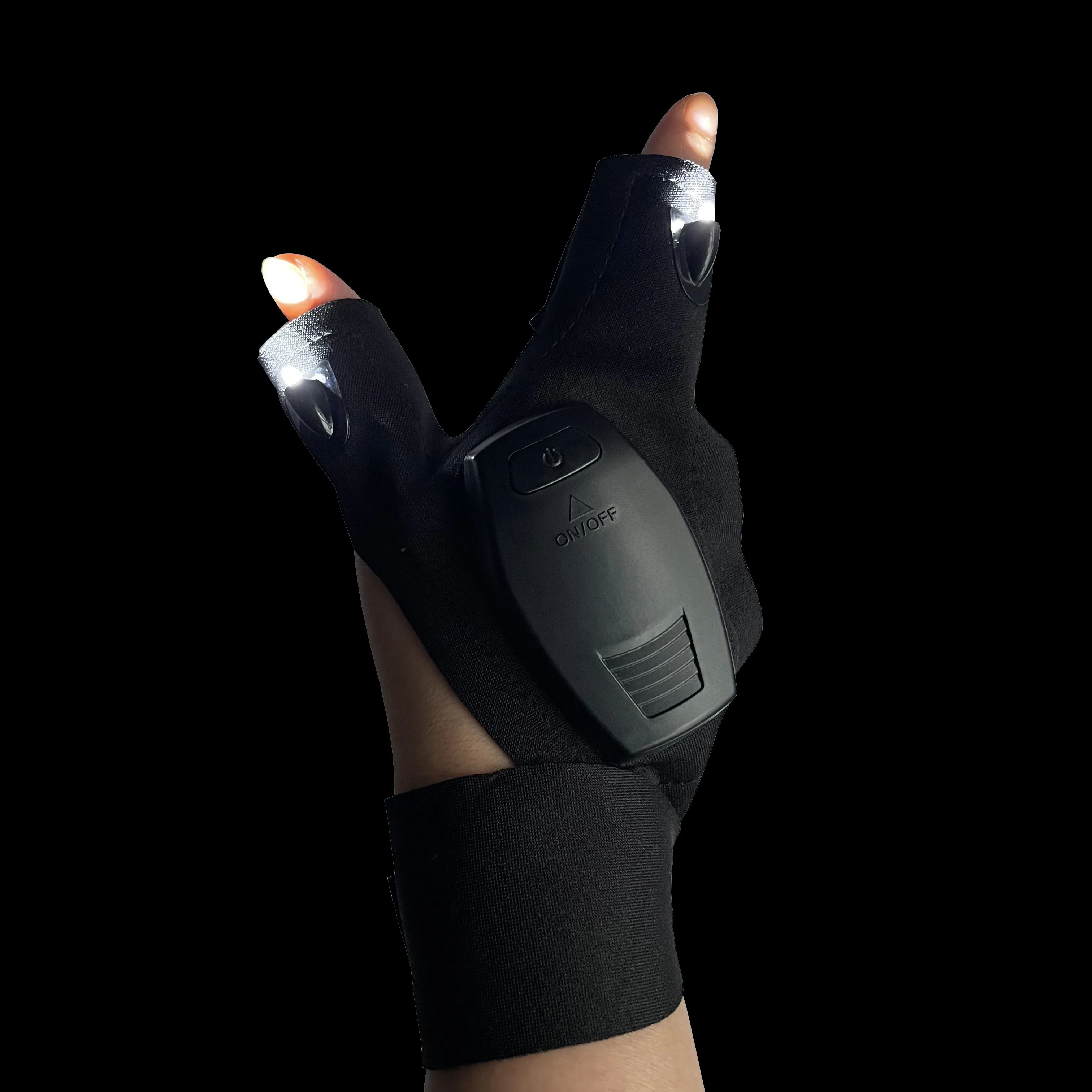 Outdoor Handsfree Flashlight USB Charging Flashlight LED Flashing Gloves For Night Working