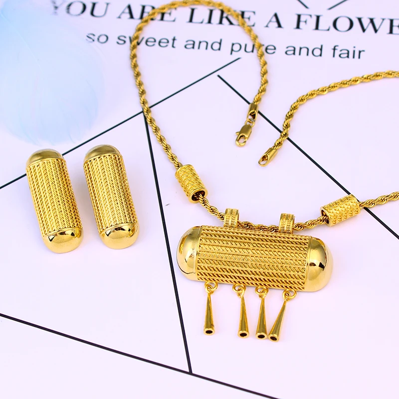 Wholesale African Big Size 18k Gold Plated Jewelry Sets
