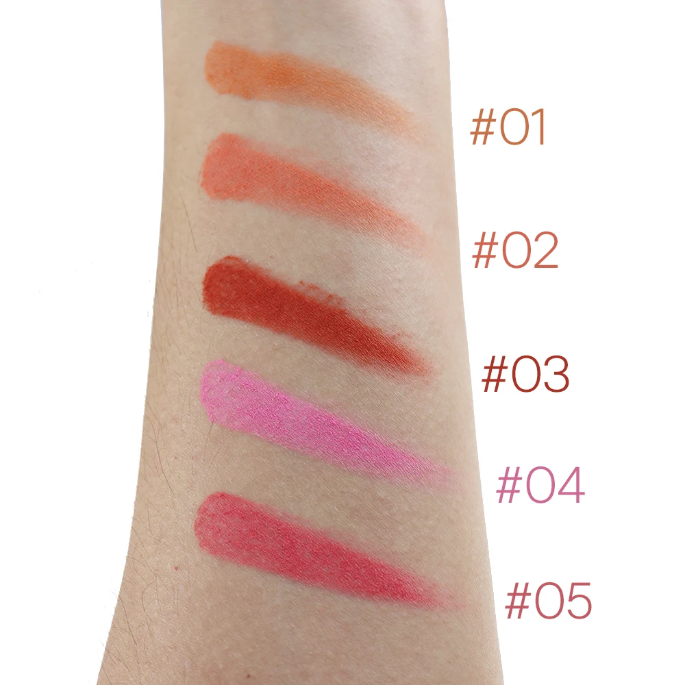 New Private Label Blusher Makeup Blusher 5 Color Eye Shadow and Blush With Customized Logo