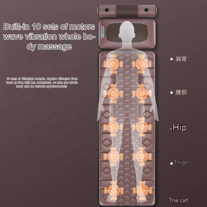 Electric massage mattress full body back car seat chair massager mat vibrating massage cushion