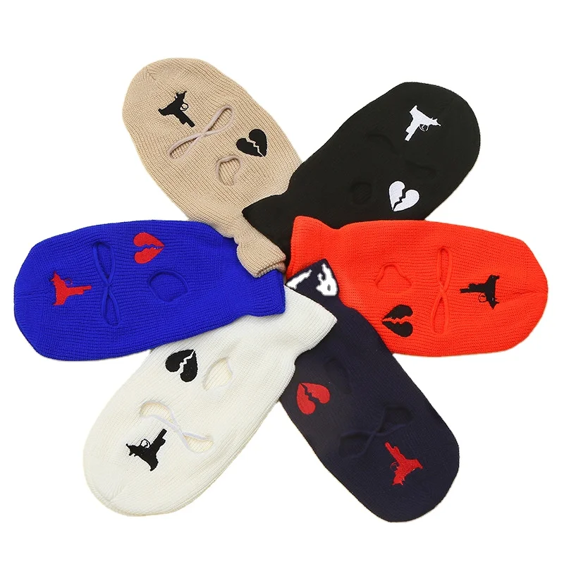 Unisex Balaclava Mask Hat 3 Hole Face Mask Black Knitted Ski Snowboard Hat Cap Winter Hip Hop Multiple Colour Beanie Hat