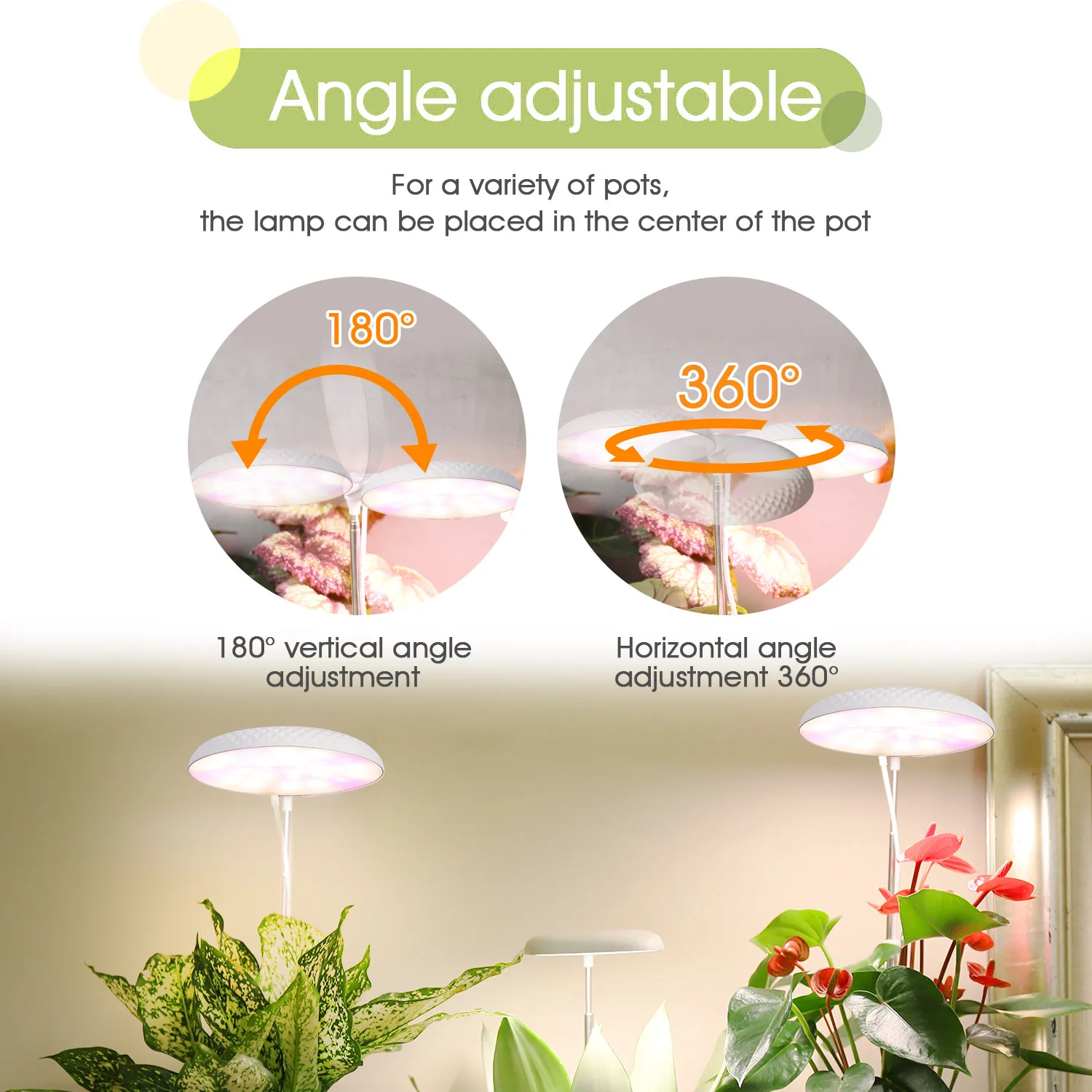 LED Planter mate for indoor plants Ideal LED grow light for white flower pot plants Modern Garden planter indoor home garden