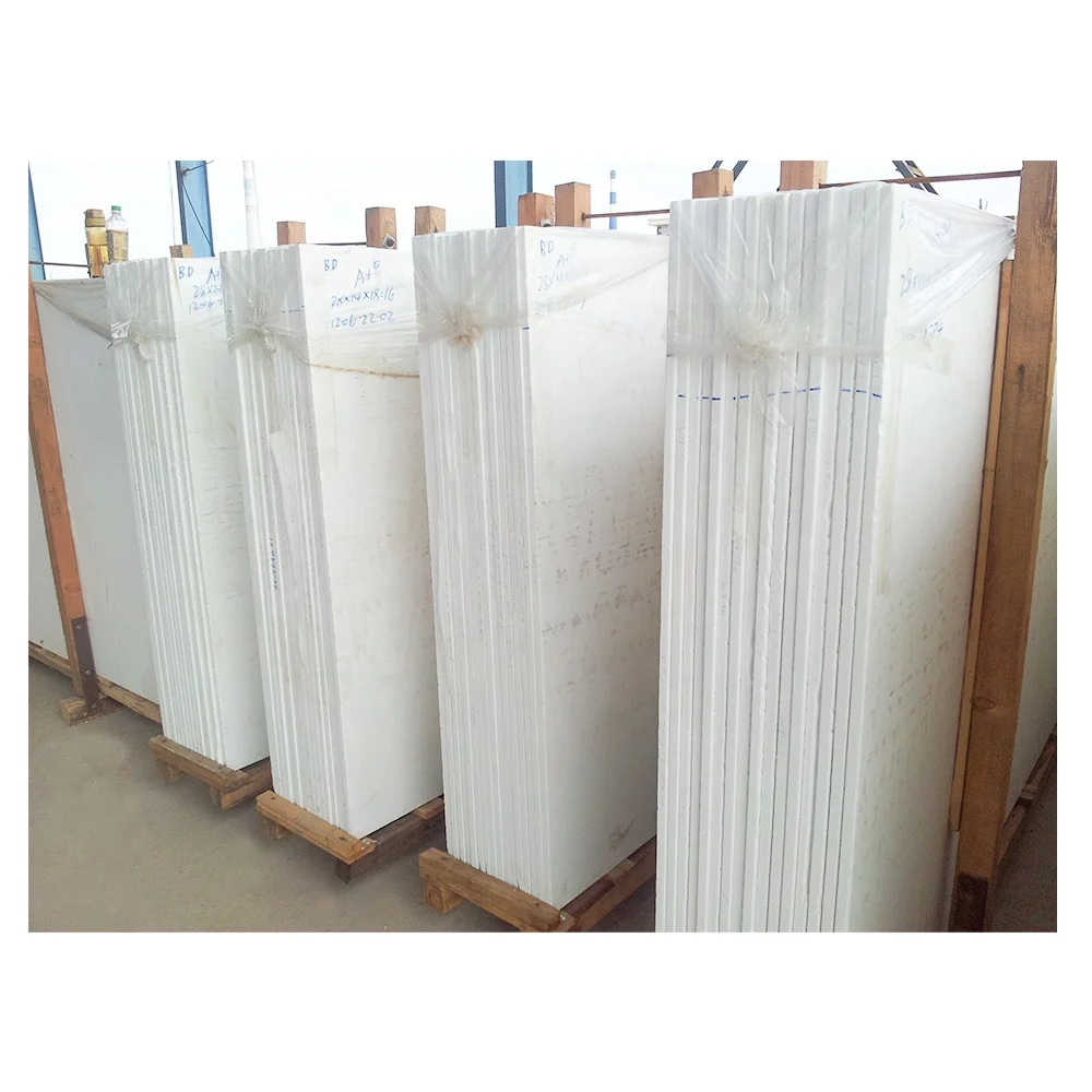 BOTON STONE Standard Hardness Crystal Tiles Cut To Size Crystallized Glass Nano White Marble Stone