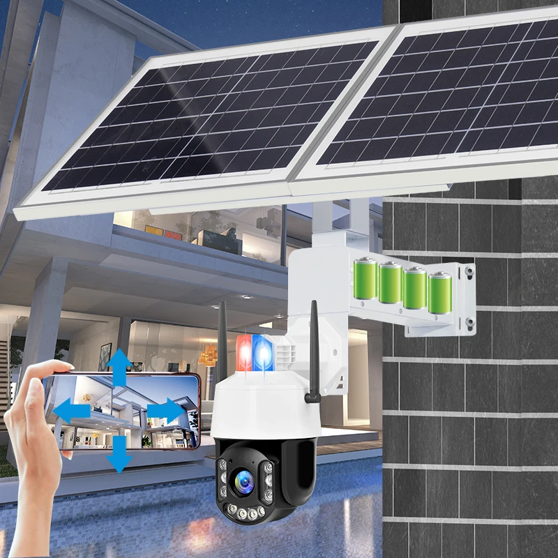 Купольная ip-камера на солнечной батарее с автоматической скоростью 20X оптический зум беспроводная Wi-Fi 4g ptz