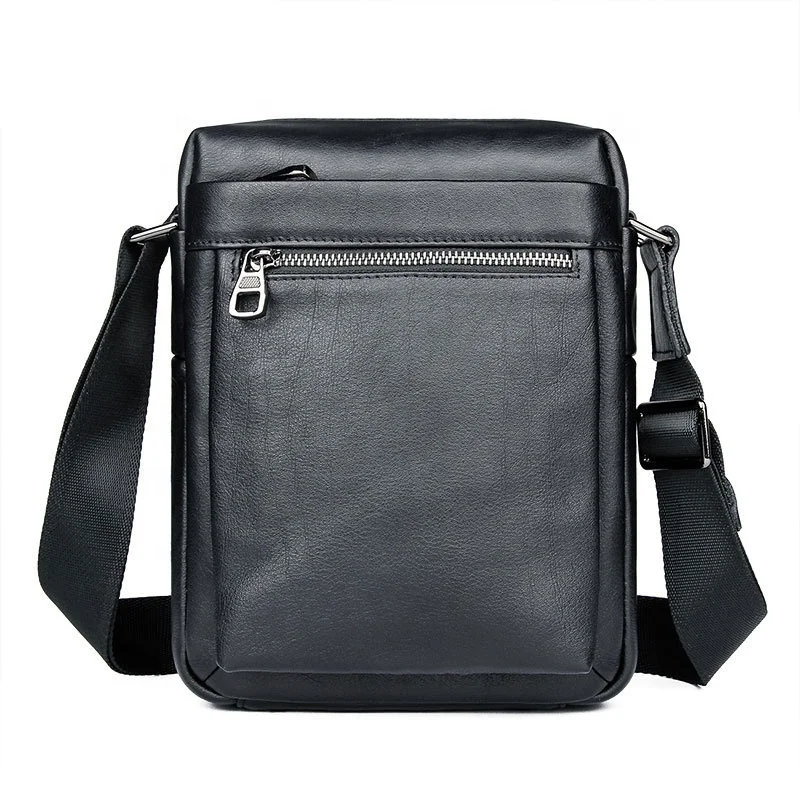 2022 Hot Selling Top Quality Genuine Leather Casual Messenger Pack Men Cow Leather Simple Shoulder Bag