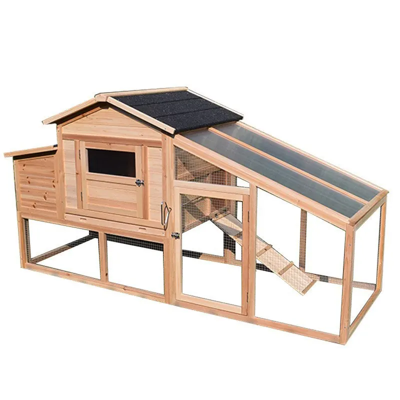 black wooden chicken house design chicken coop house rabbit cages pet product animal house Outdoor Wooden Chicken Villa Coop