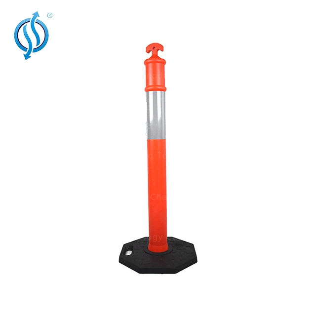 Flexible Reflective Road Post PU Lane Separator Traffic Parking Plastic Bollard