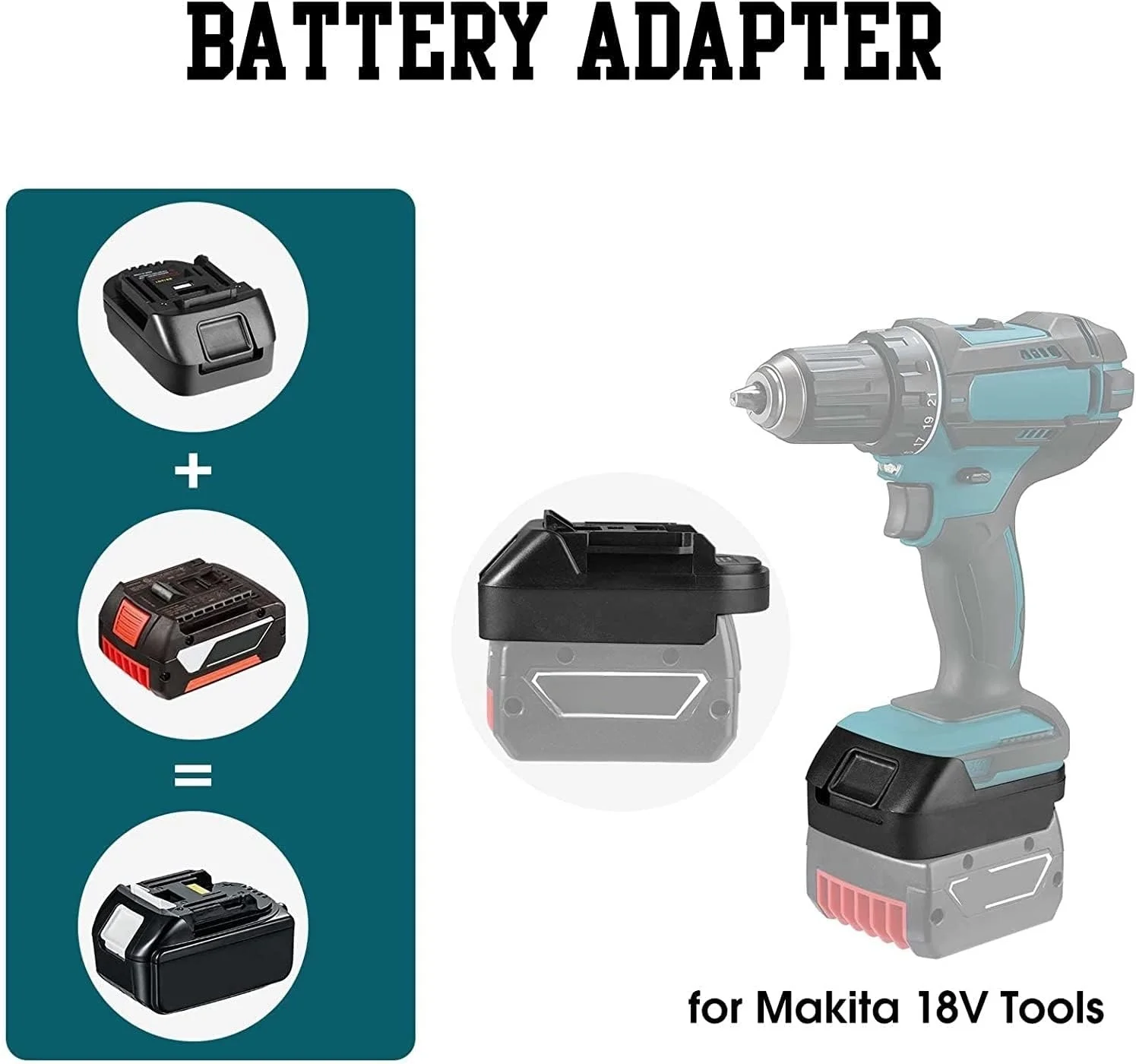 BS18MT Adapter for Bosch Professional 18V System GBA Battery convert to and Works for Makita 18V Tool battery replacement