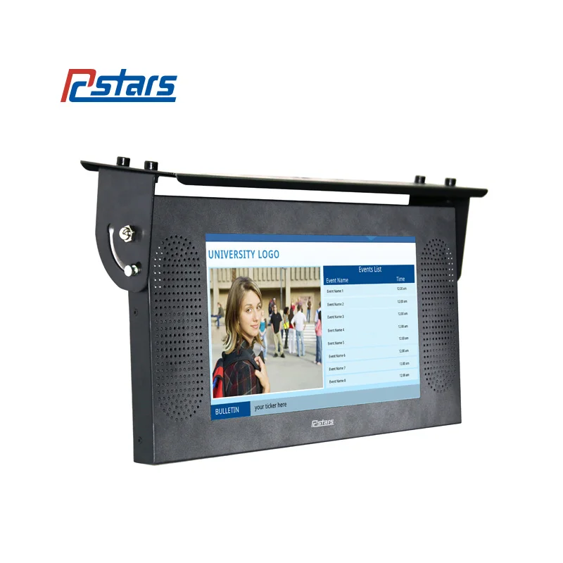 10 Inch Vehicle Metro Bus Vehicle-mounted Touch Interactive LCD Screen Monitor Advertising Digital Signage Display Billboard