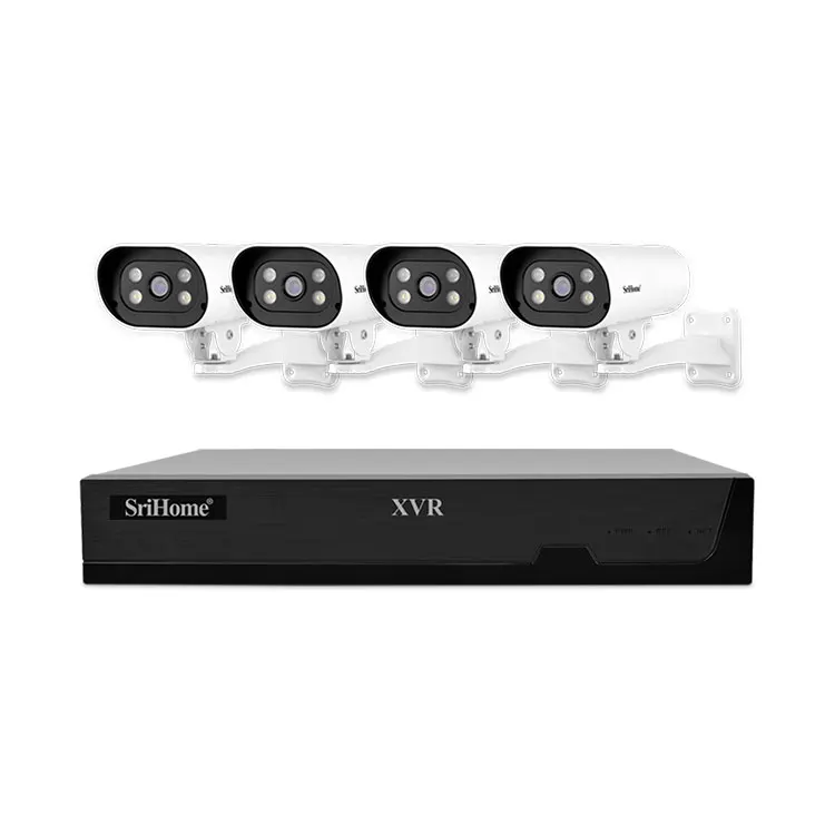 2023 SriHome горячая Распродажа cctv камера 1080P HD 4CH система камер видеонаблюдения Система