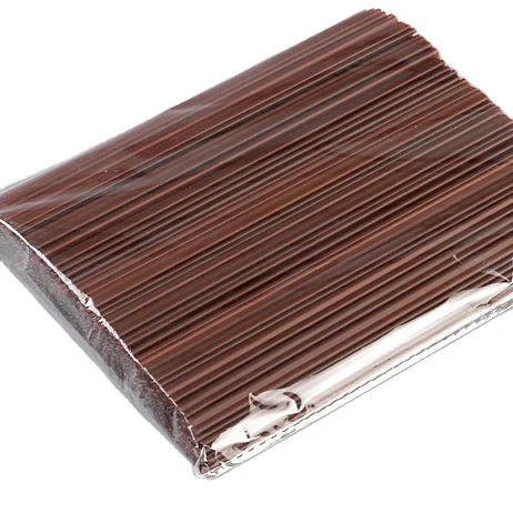 Disposable Plastic Coffee Stirrers Straw PS PP Brown Black Sip Stir Stick for hot cold drinks beverage