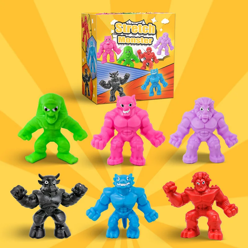 TPR Soft Glue Monster Shape Squeeze Toy Stretch Shrink and Shift Decompression Pinch Stress Relief Toys