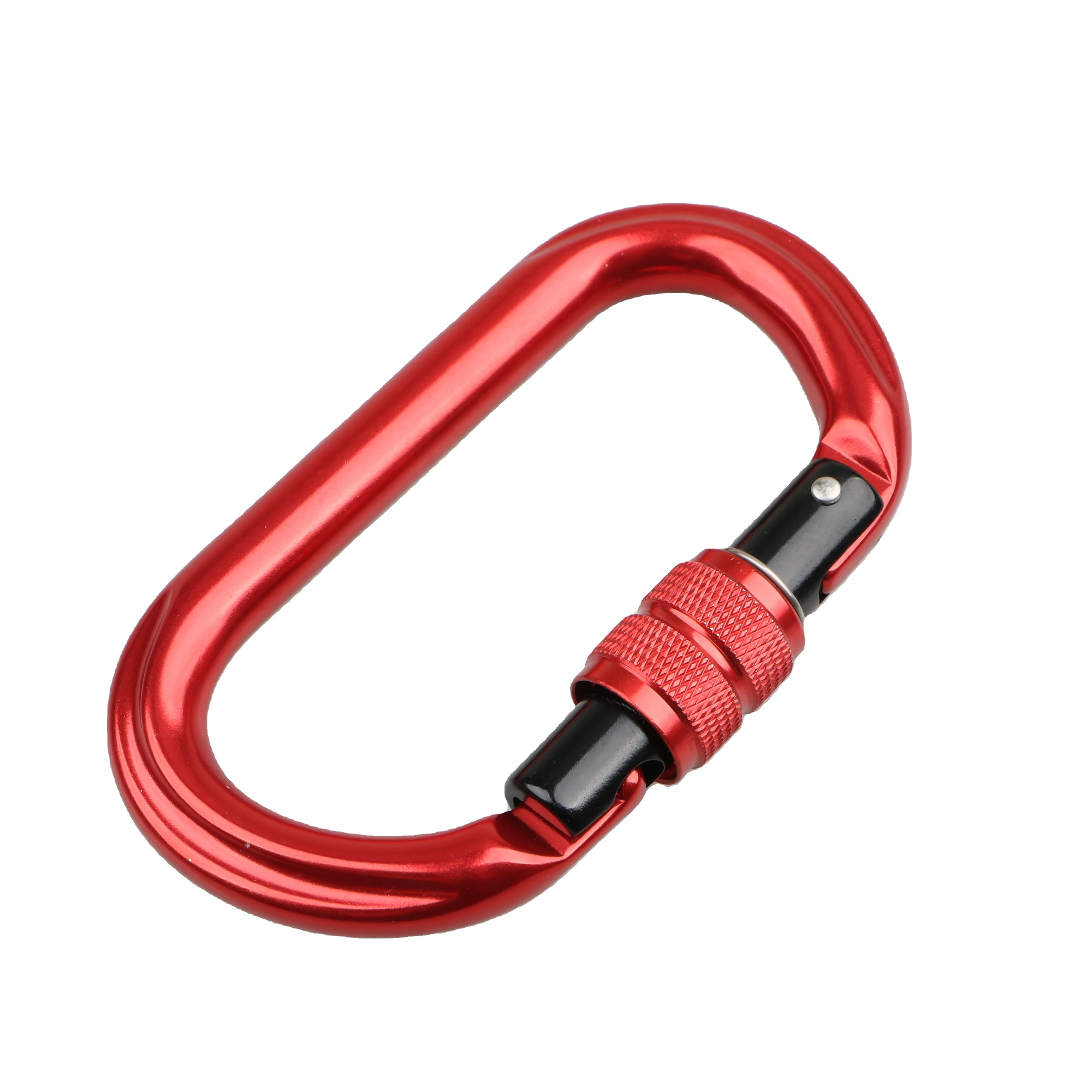 O ring 7075 aviation aluminum personalized rock climbing black carabiner with customizable LOGO and packaging