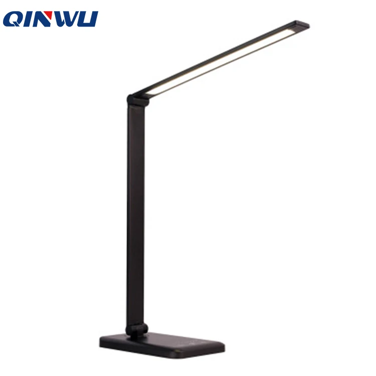 factory prices eye-protection table lamp Qi Wireless charging 5 stepless dimming touch led desk lamp Dimming With USB port