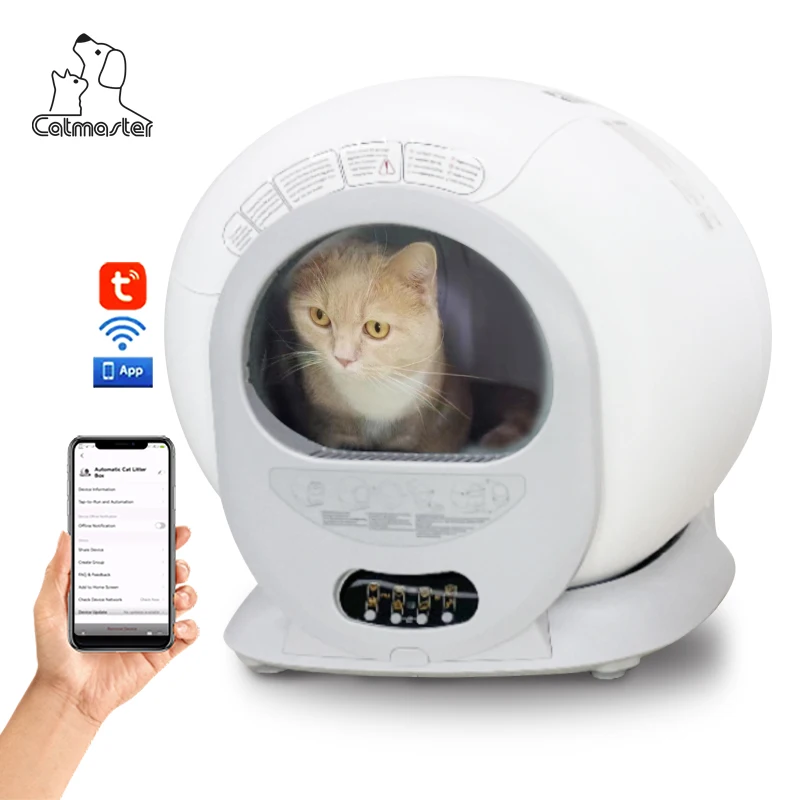 self cleaning large high side tall electric smart automatic cat toliet custom wholesale cat litter box houses
