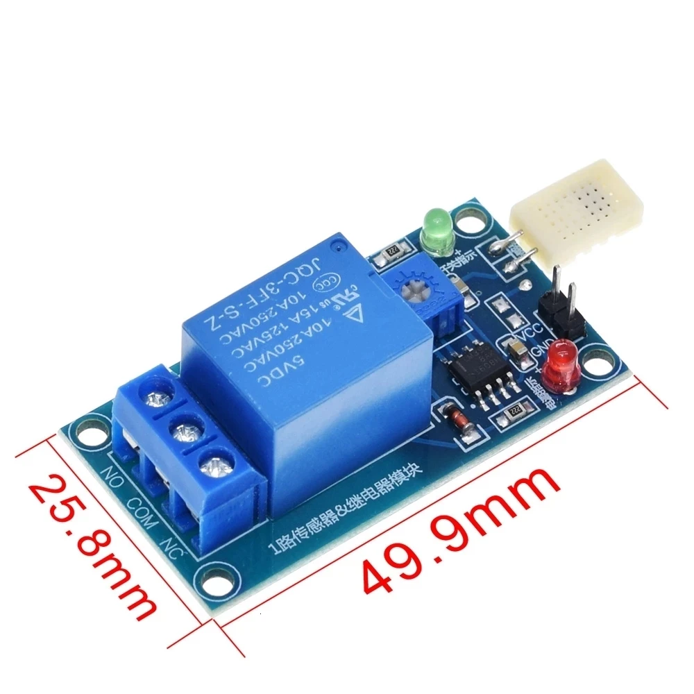 HR202 DC 5V 1 Chanal 1CH Humidity Sensor Switch Relay Module Control Board Humidity Sensor Module