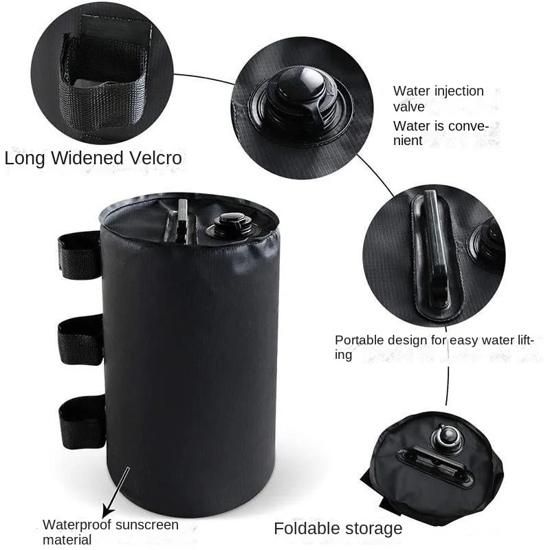 Hot sale wholesale collapsible tank counterweight bag 10KG 20KG tent windproof umbrella water injection fixed water
