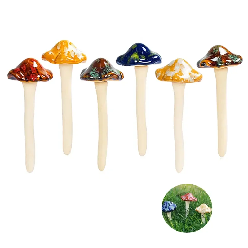 Wholesale outdoor garden decoration ceramic mushroom garden ornaments
