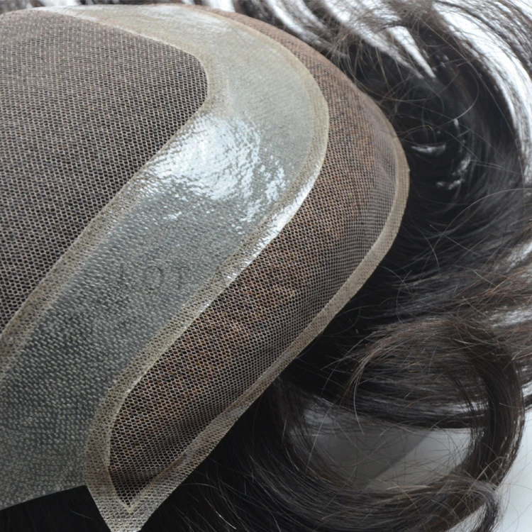 
8x10 in stock 6 inch lace with pu toupee,silk base men toupee 