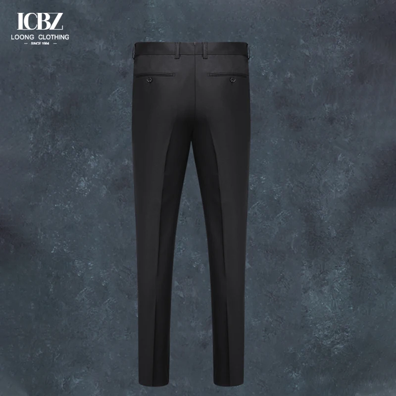 Fashion Stylish Trousers Bespoke Custom Pants Fabric Italy Solid Color 100% Wool Blend Made to Measure Mens Business Suit Pant
