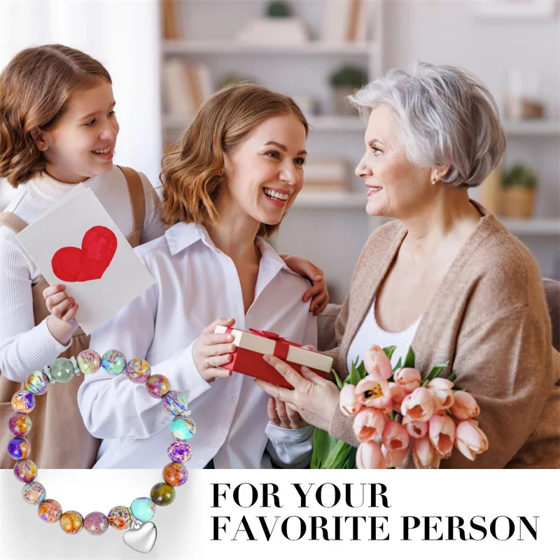 2024 Trendy Natural Stone Bracelet Teacher Appreciation Bracelet Mom Gifts Mothers Day Crystal Moonstone Bracelets For Women