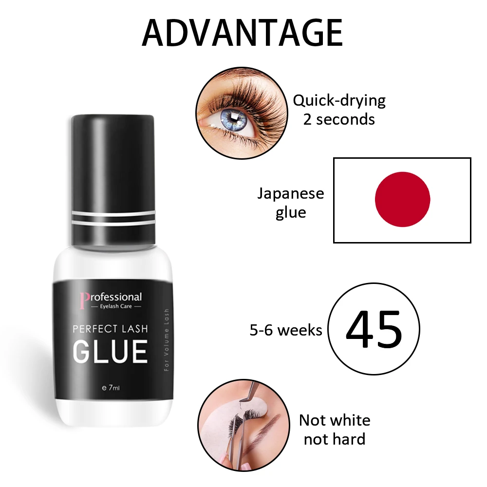 Extra Powerful Eyelash Extension Glue Lyon Lash 5ml Performance Glue 1-2 S Dry Time 6-8 Weeks Retention Black Adhesive Supplier