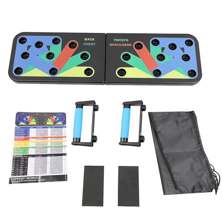 9 n 1 Fitness Workout Gym Equipment Foldable Body Building Rack Train Gymnastics Push Up Board