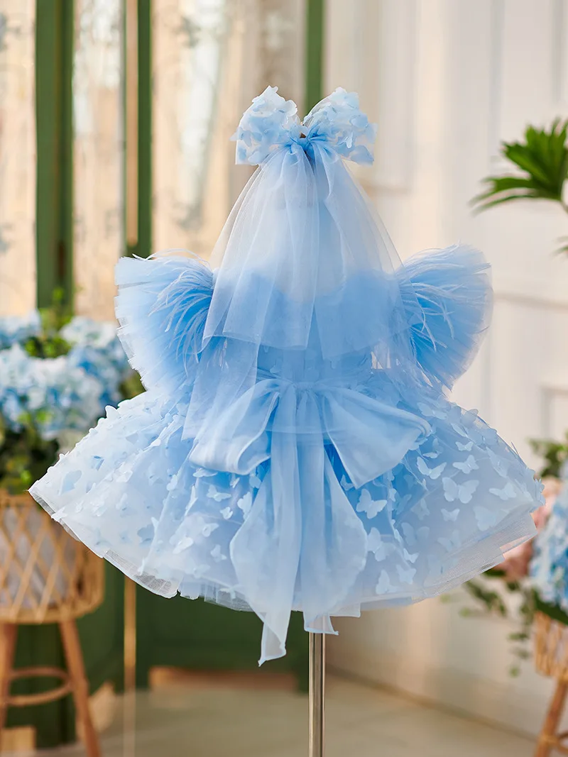 2024 New Hot Sale Children Dress Princess Party Elegant Short Sleeve Tutu Girls Dresses
