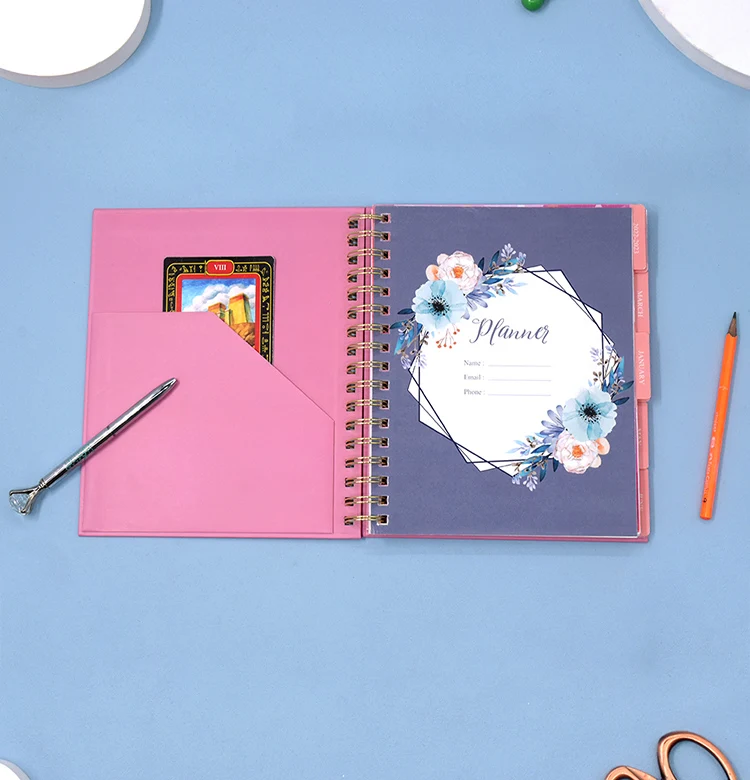 Wholesale 2024-2025 A5 Black Spiral Weekly Wellness Goal Diary Journal Planner Notebook Gift Box Set