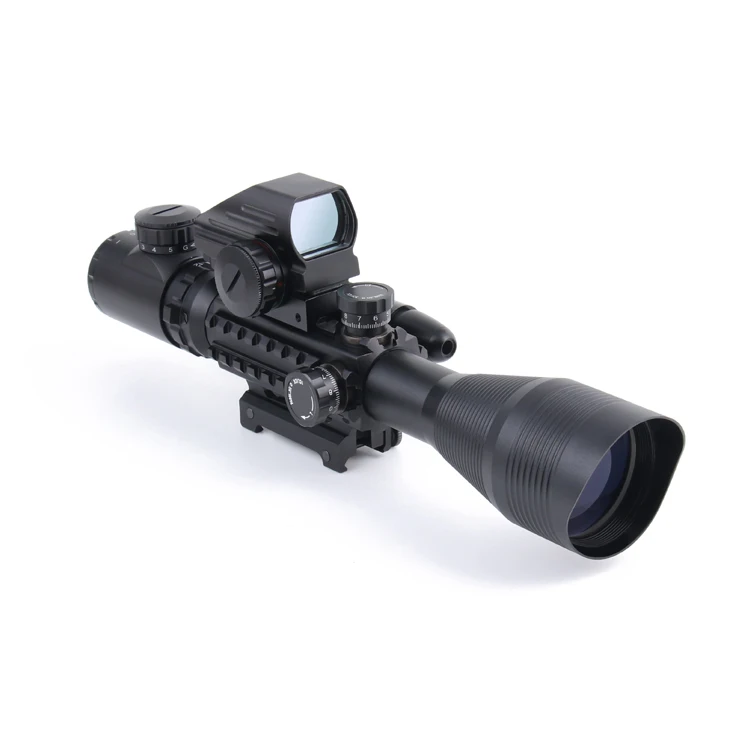 
NcDe Tactical Optic C4-12X50 AR15 Rifle Scope Dual Illuminated Reticle Set,Green Laser Sight and 4 Holographic Dot Reflex Sight 