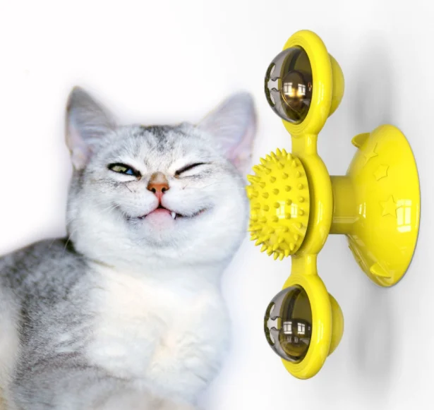  Amazon горячая Распродажа TPR ветряная мельница pet cat интерактивные