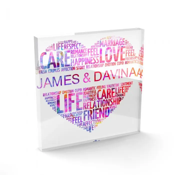 rainbow acrylic block/acrylic colored blocks/acrylic glass block