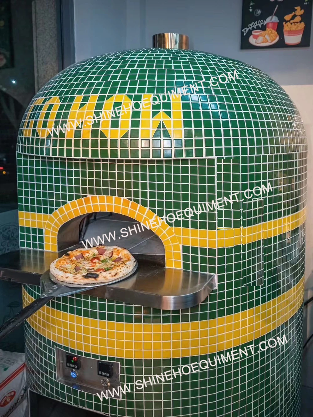 Shineho Rapid-Heat outdoor gas burner for pizza oven commercial customized gas and wood fired pizza oven