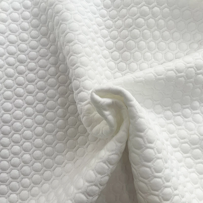 Haichun Home Textiles Fabric PE Knitted Solid Color Jacquard  Cooling Mattress Fabric