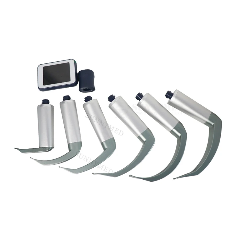 SY-P020N Portable Reusable Video Laryngoscope with Reusable/Disposable Blades Flexible Nasopharyngoscope Optic Stylet
