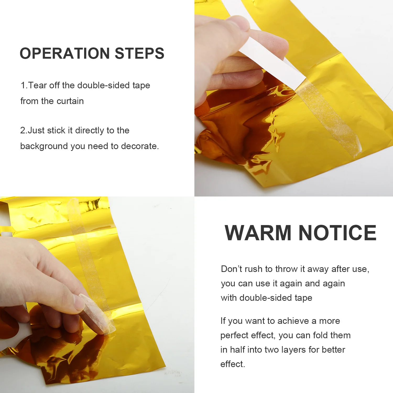 Multicolor Custom Natural Foil Biodegradable Heart Foil Curtain Event Party Supplies for Birthday