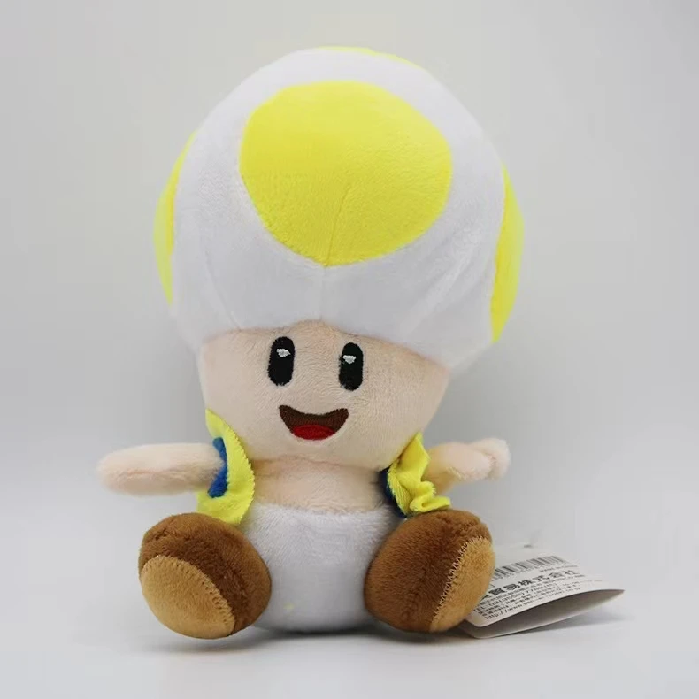 Factory sales 17cm Mario doll  Super Mario Plush Toy Toad Plush Toy 4 Color Mushroom Head