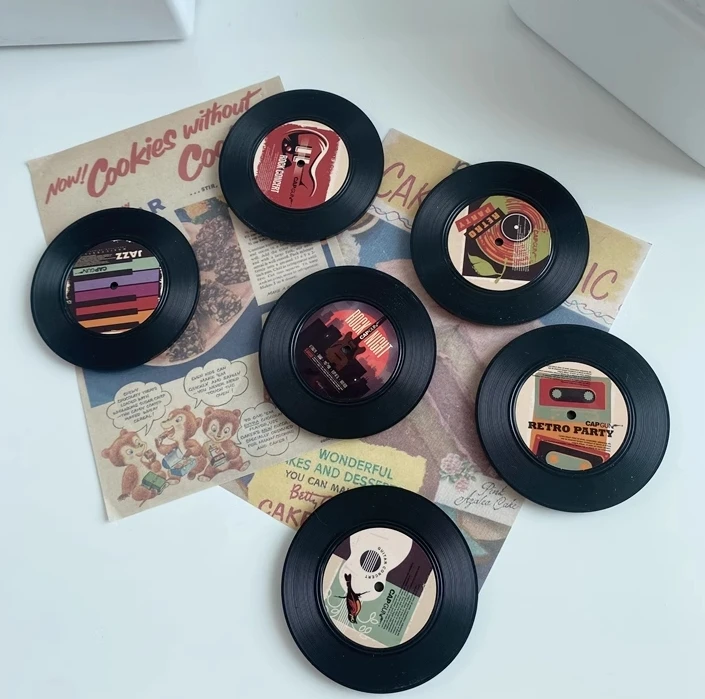 Vinyl record refrigerator magnet Nostalgic retro style home decoration magnet Korea popular refrigerator magnet