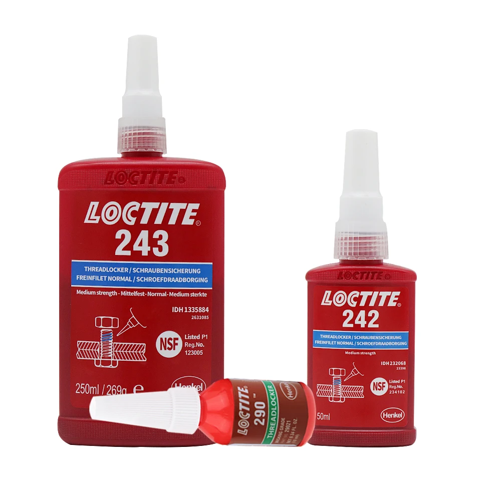 loctiter 243 English version Anaerobic glue Threadlocker Medium Strength Blue Screw glue anti-loose waterproof seal leak proof