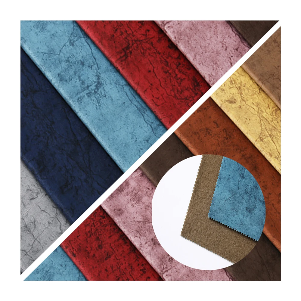 Китай обивочная ткань для дивана кожаная от производителя FDY velboa трикотажная бархатная