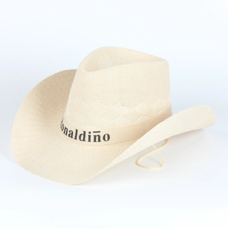 Fashion Summer Casual Unisex Beach Trilby Wide Brim Jazz Sunshade Straw Panama Paper Cowboy Hats For Men
