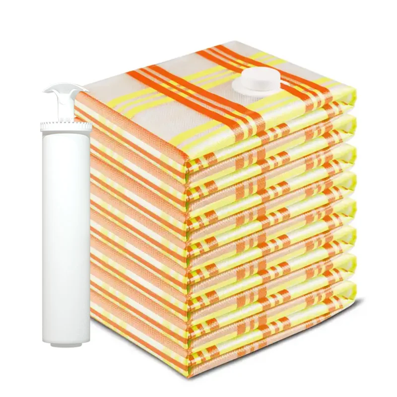 High Quality Eco-friendly Clothes Vacuum Plastic Storage Bag with hand Pump