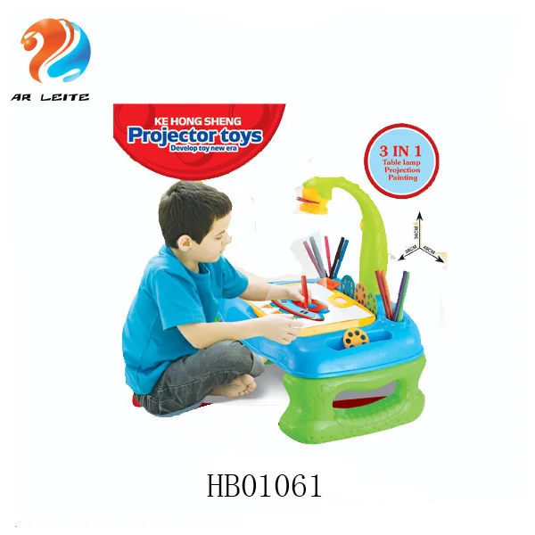 Обучающие Настольные игрушки «Три в одном», детский стол для рисования, доска для рисования, детский проектор для рисования