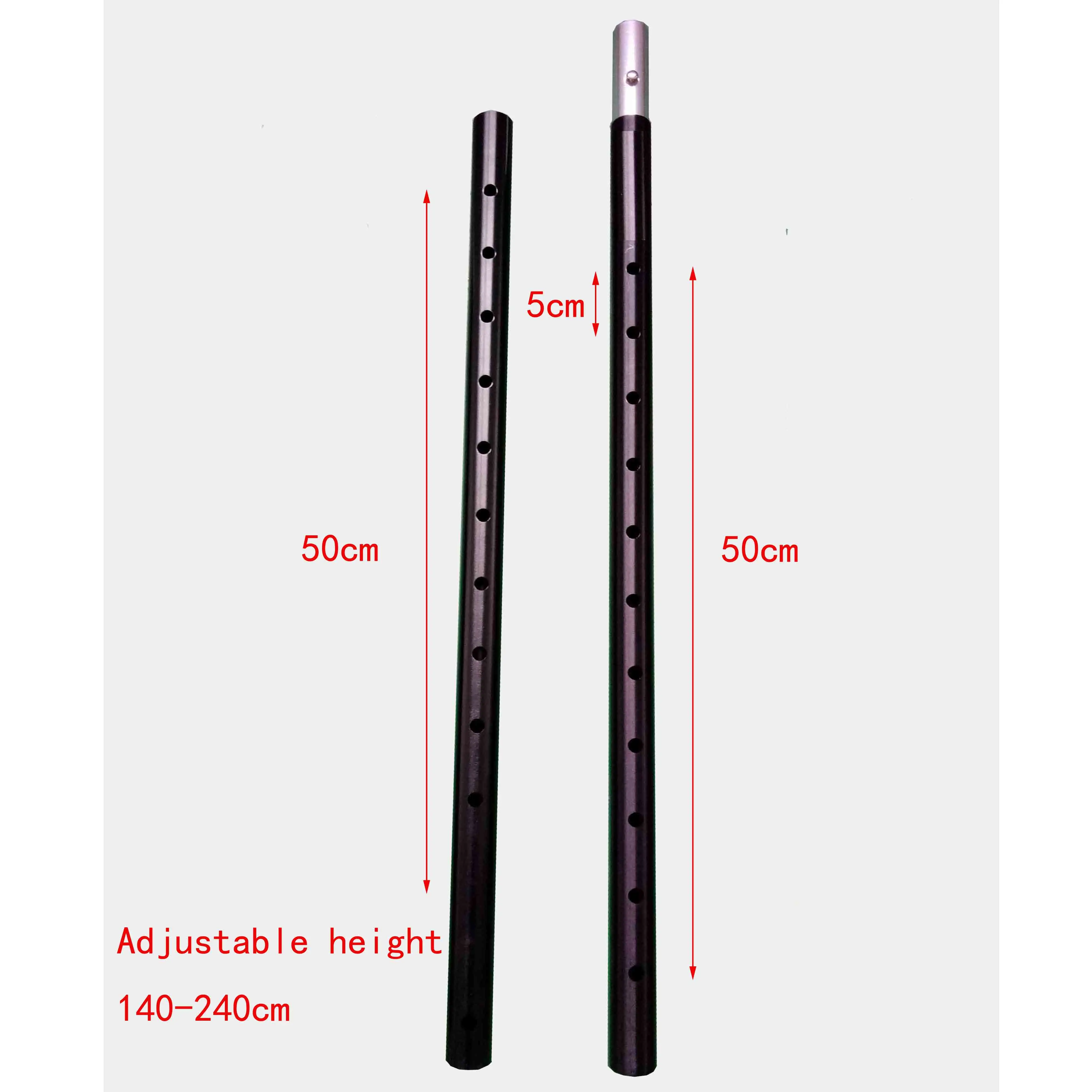 Customized Anodized Folding Extension Aluminum 6063  Adjustable Outdoor Camping Tent Tube/Pipe/ Poles/Telescopic Tarp Poles