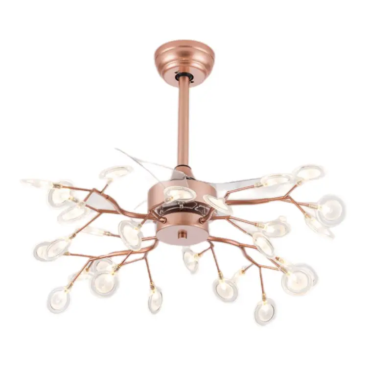 Best Ceiling Fans 26 inch DC Motor 3 ABS Blades Support 3 Speed Adjustment Copper Ceiling Fans With LED Lights Remote Control