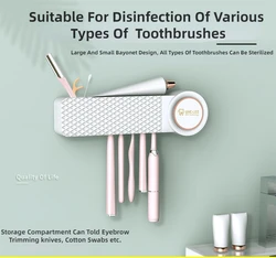 LED UV Toothbrush Sanitizing Multifunctional Toothbrush Holder Accessories FOR Bathrooms